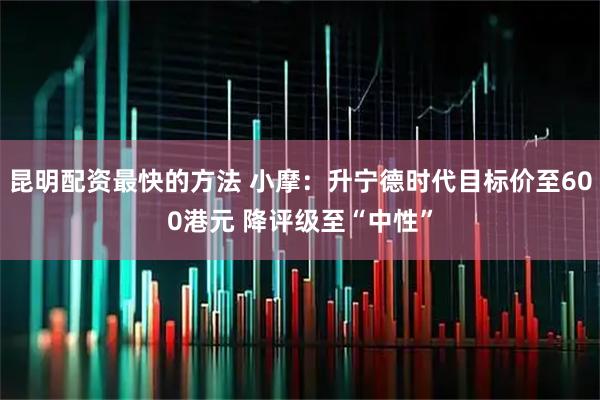 昆明配资最快的方法 小摩：升宁德时代目标价至600港元 降评级至“中性”